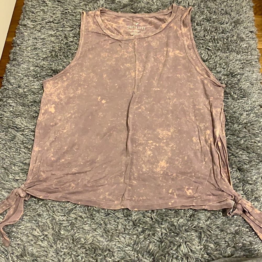 Purple Tie Tank Top